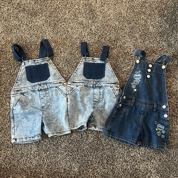 Denim Kids Overalls Set of 3 - Picture 1 of 10